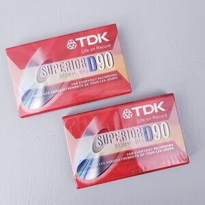 TDK Superior D90 Normal Bias Cassette Tapes Lot of 3 Blank Cassettes NEW SEALED